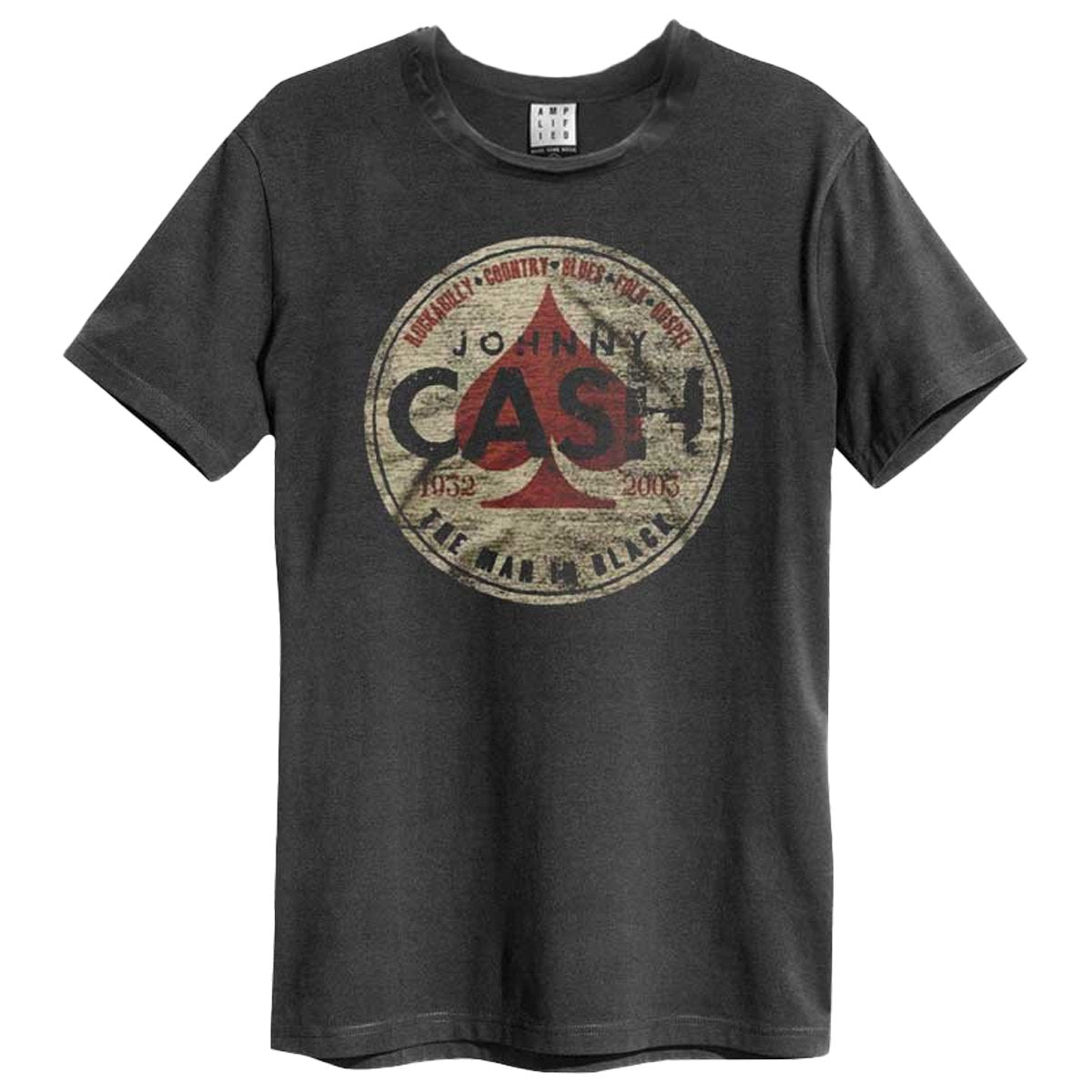 Image of Johnny Cash T-shirt - The Man in Black Amplified